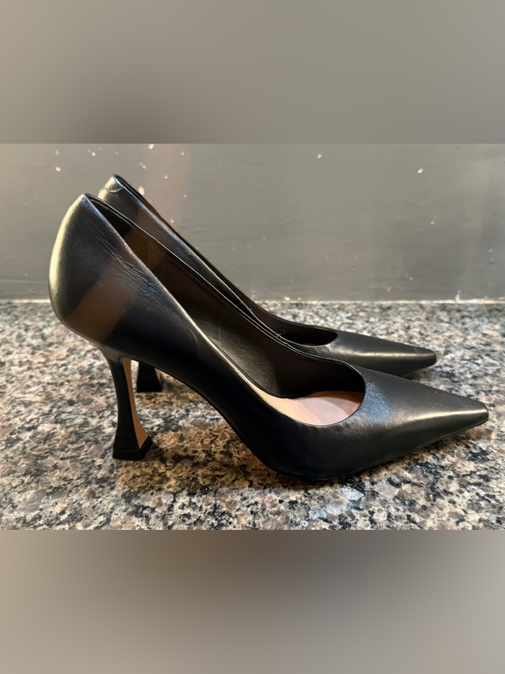 Maeve Anthropology Black Leather Pumps Size 41